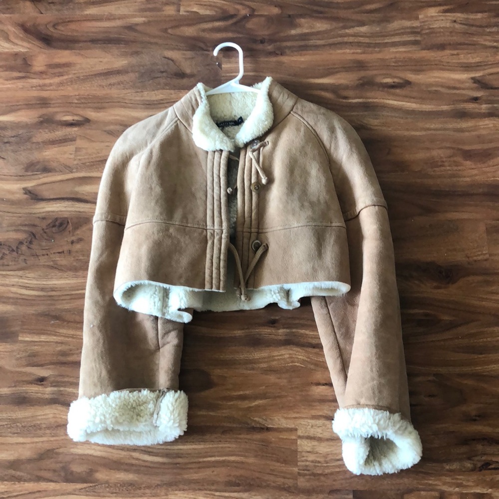 Cropped SHERPA jacket